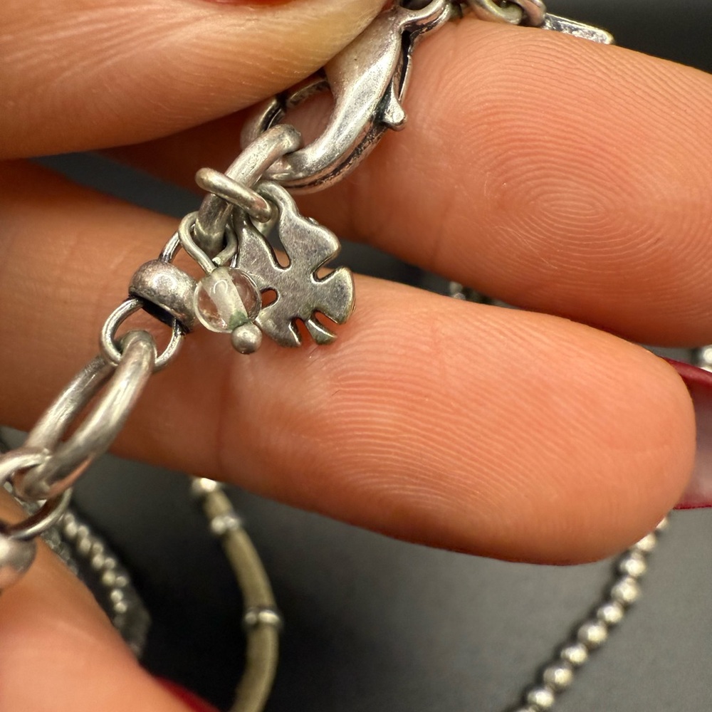 Lucky Brand Silver Tone and Turquoise Layered Necklace Set - Picture 3 of 4